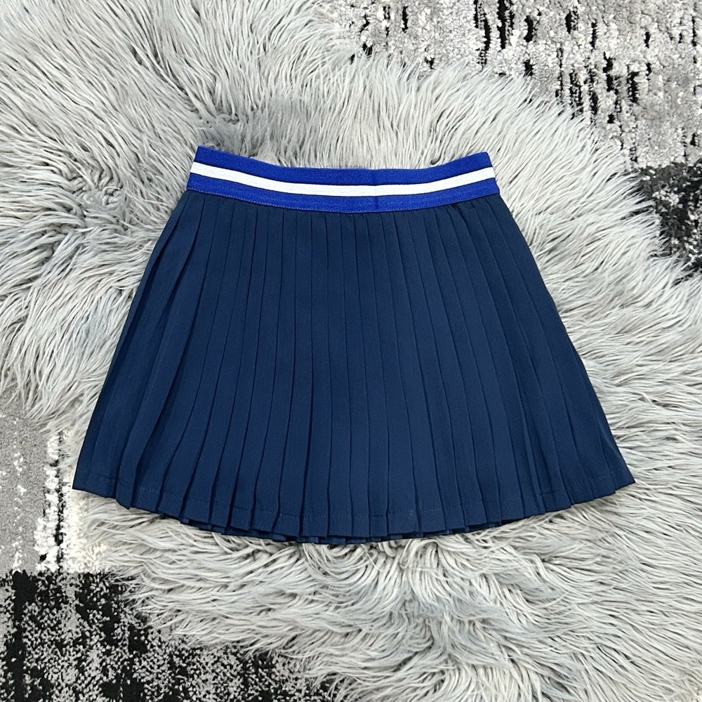 SOMEONE KIDS Girls Navy Blue Pleated Skirt W/Elastic Waist Lined Size 9Y NEW
